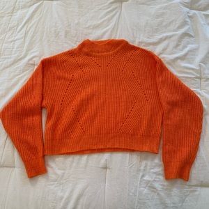 Orange cropped sweater